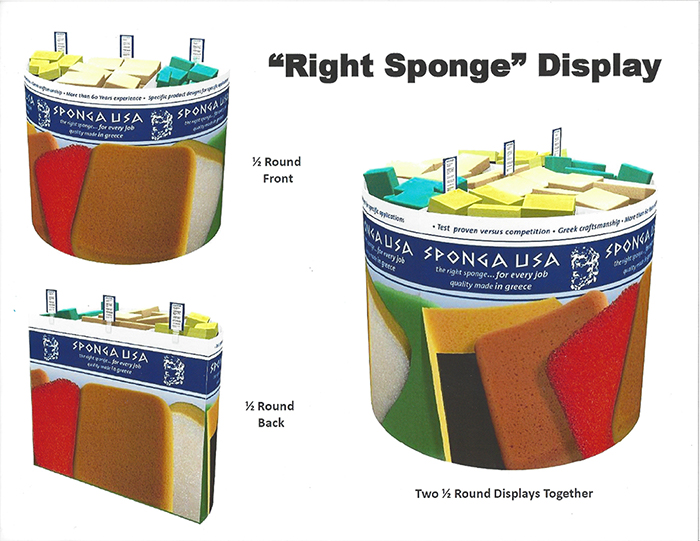 SpongaUSA Right Sponge Display 3 Versions